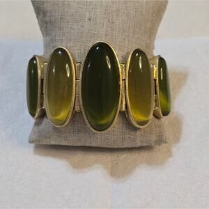 Lia Sophia Vintage Kian Collection Kim Family Bracelet Green & Yellow Stones‎